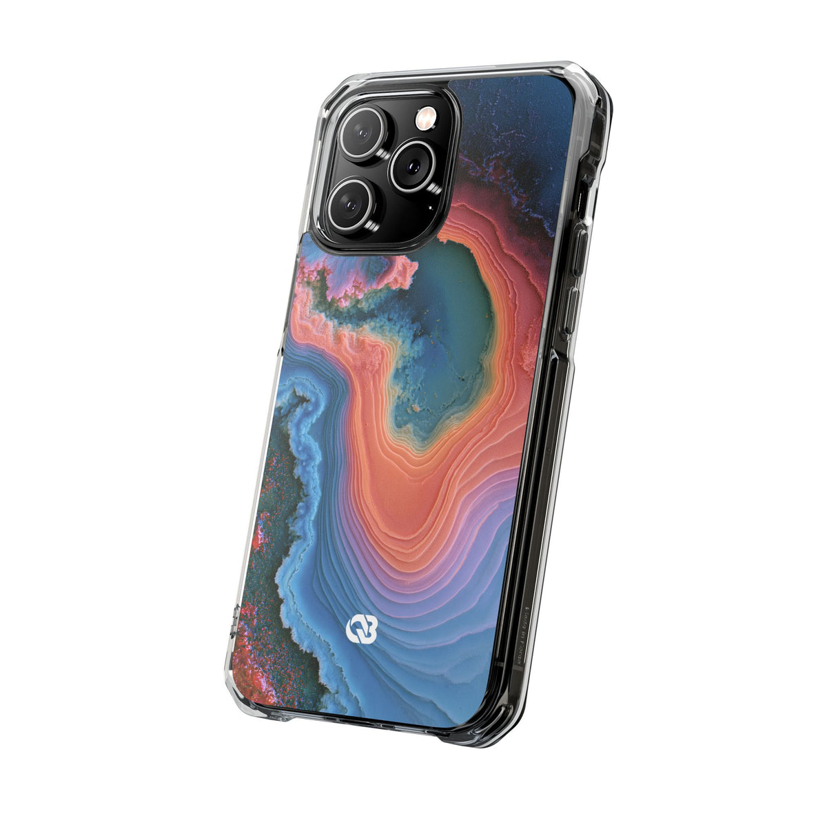Luminous Resonance · Clear Impact Magnetic Phone Case for iPhone · Blue