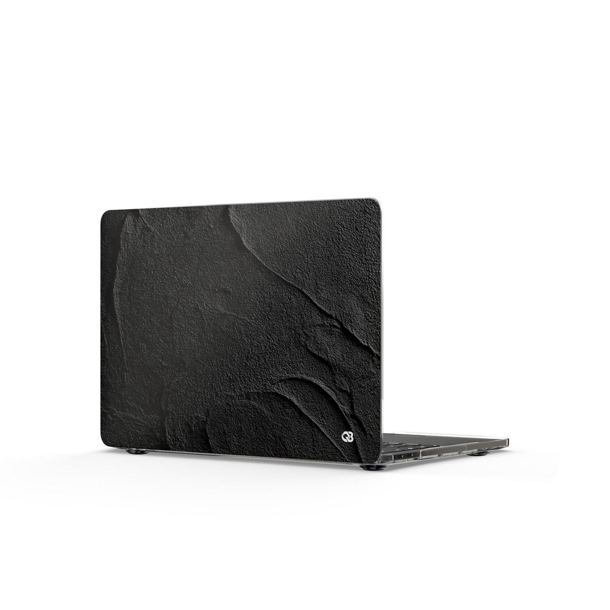 Obsidian Stucco Relief · Clear Hard Case for MacBook · Black