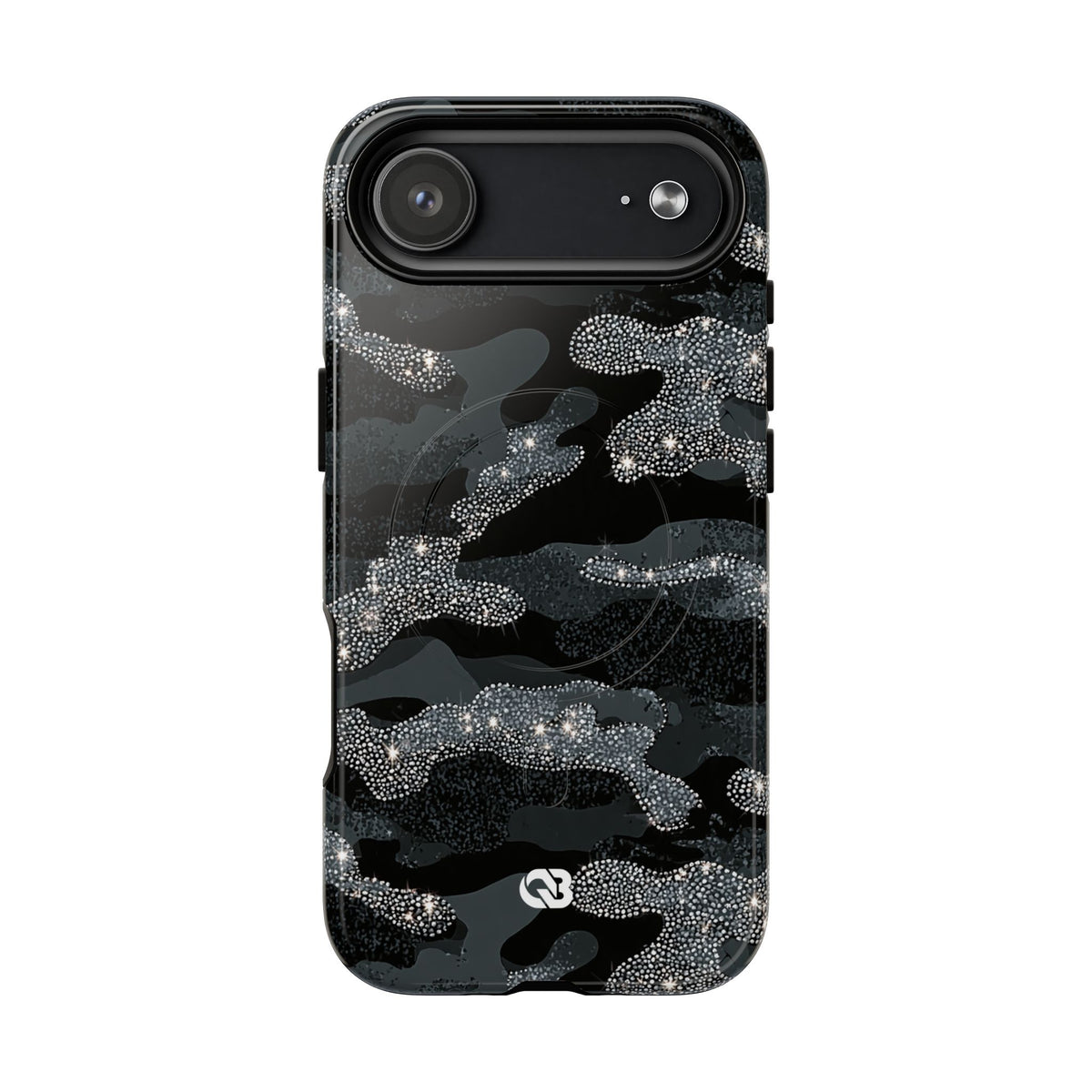 Glitter Shadow Camo · Tough 2.0 Magnetic Phone Case for iPhone · Black