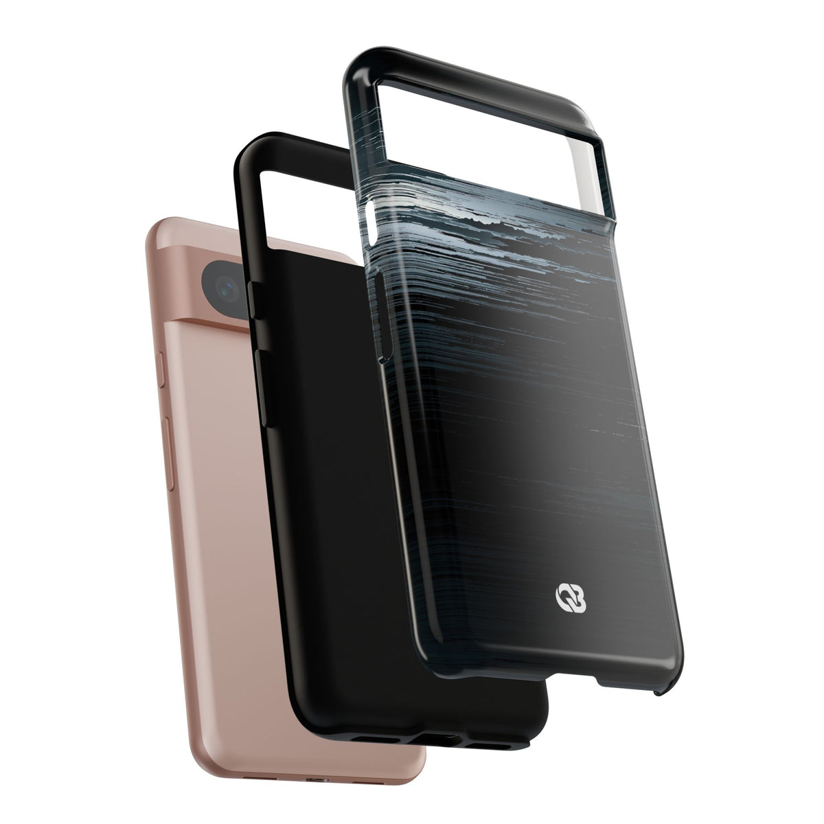 Black Tough Phone Case for Google Pixel - Frozen Signal Glitch