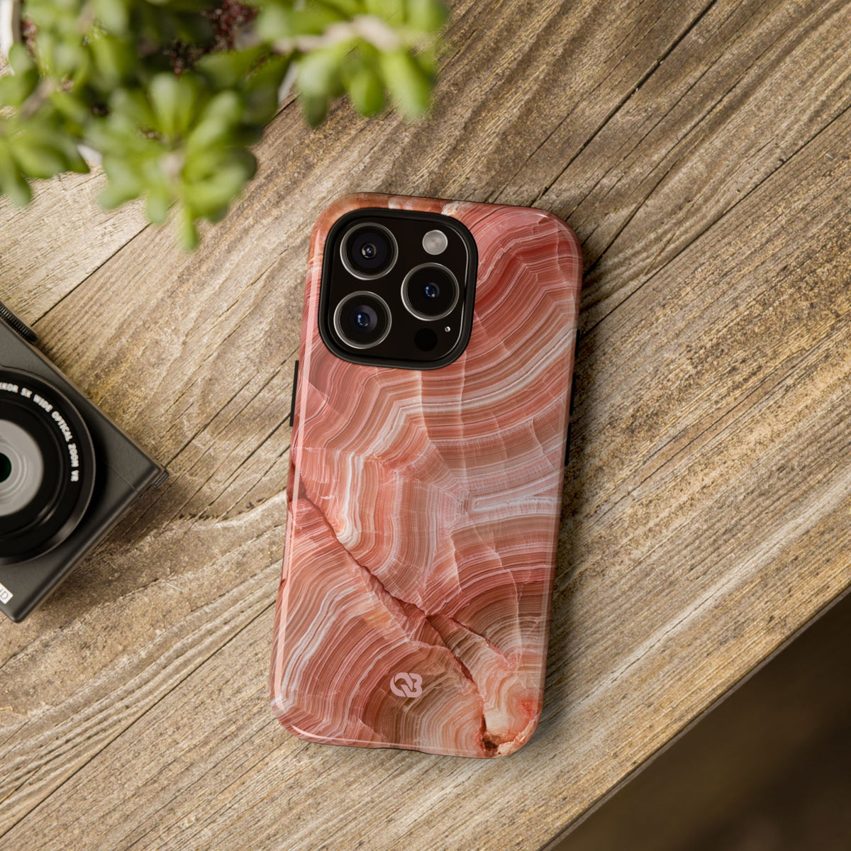 Blushing Rose Strata · Tough Phone Case for iPhone · Pink