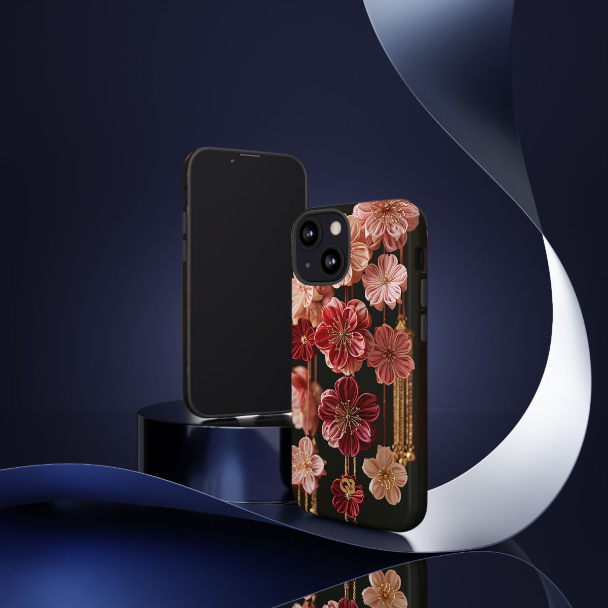 Silk Blossom Kanzashi · Tough Phone Case for iPhone · Pink