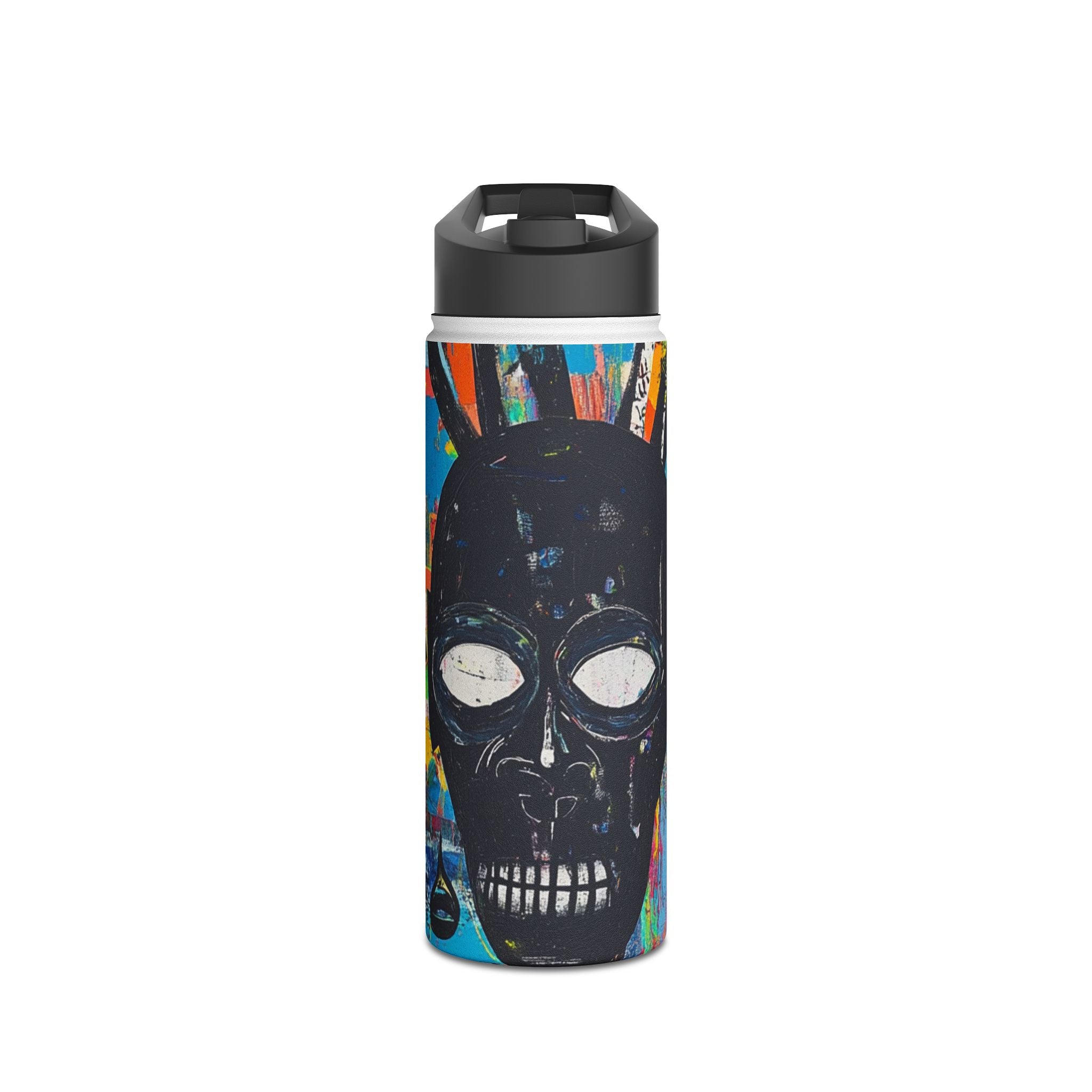 Neon Skull Burst - Stainless Steel Water Bottle