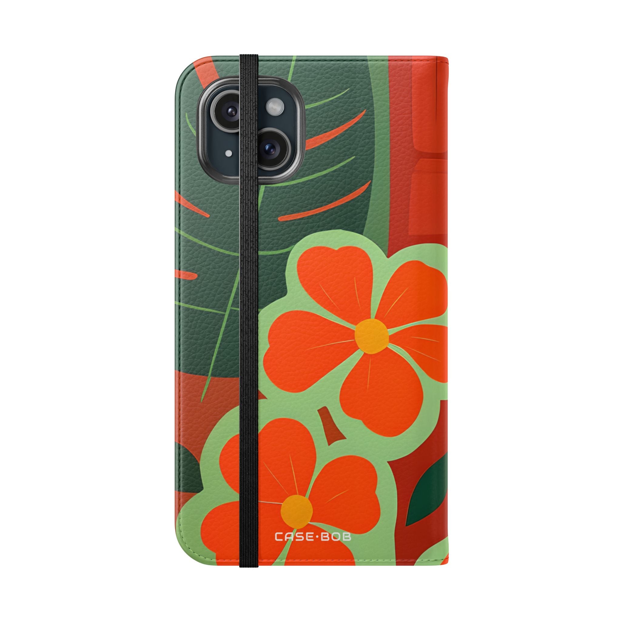 Orange Blossom Mosaic - iPhone 15 Plus Case - Wallet