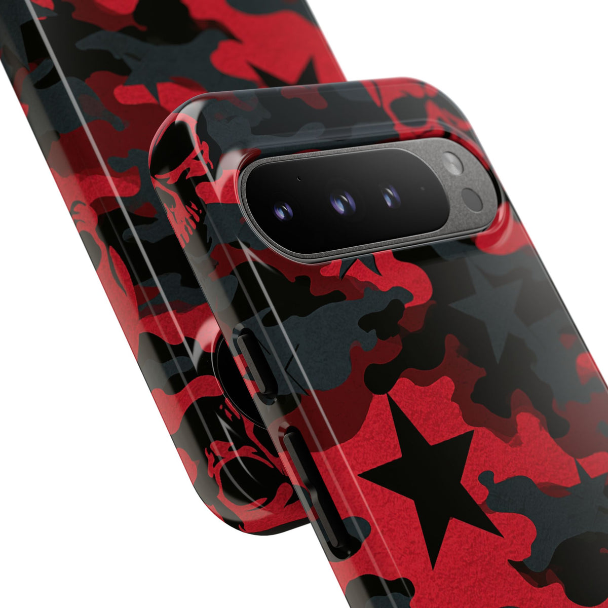 Crimson Skull Camo · Tough Phone Case for Pixel · Red