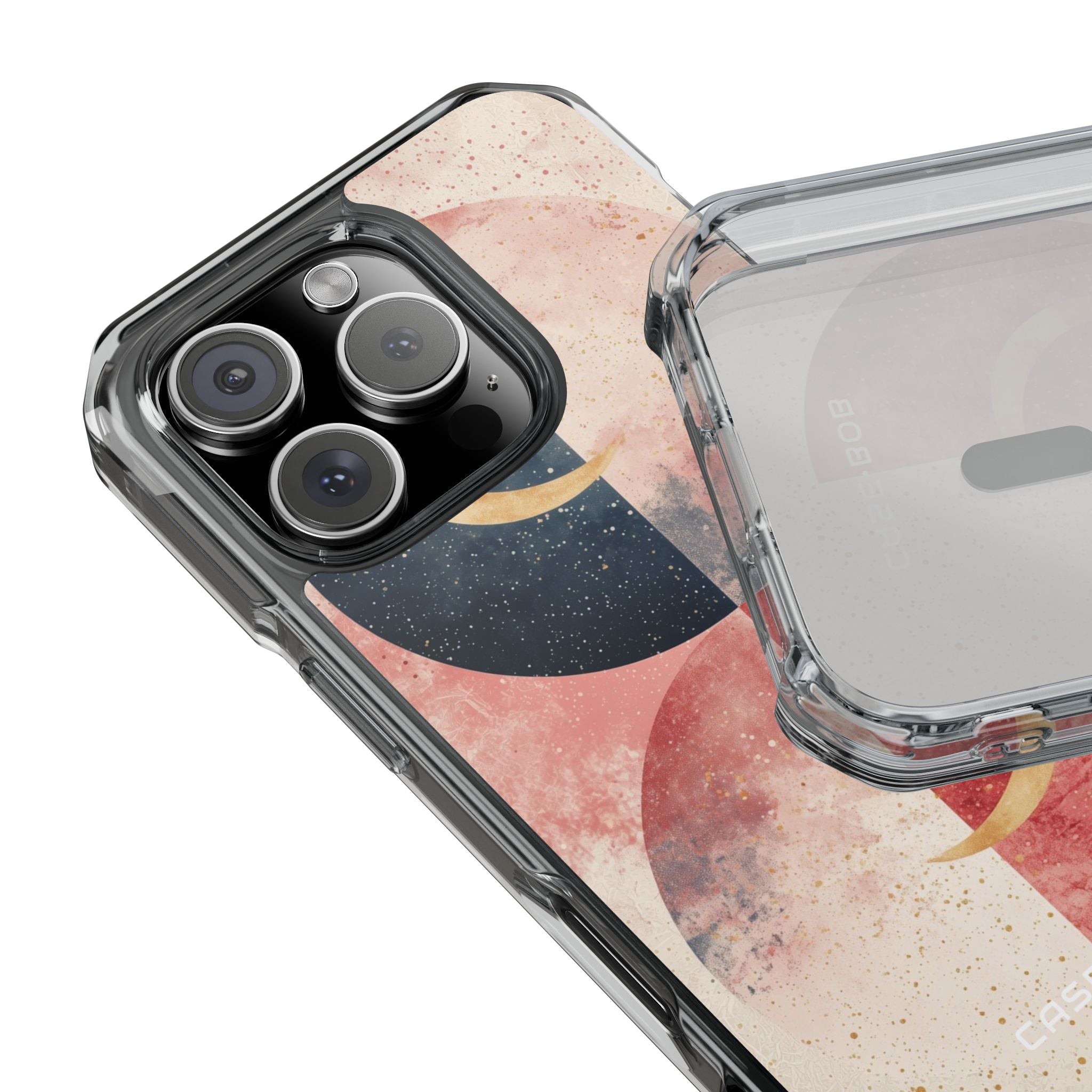 Golden Crescent Circles iPhone 16 Pro Cover - Impact