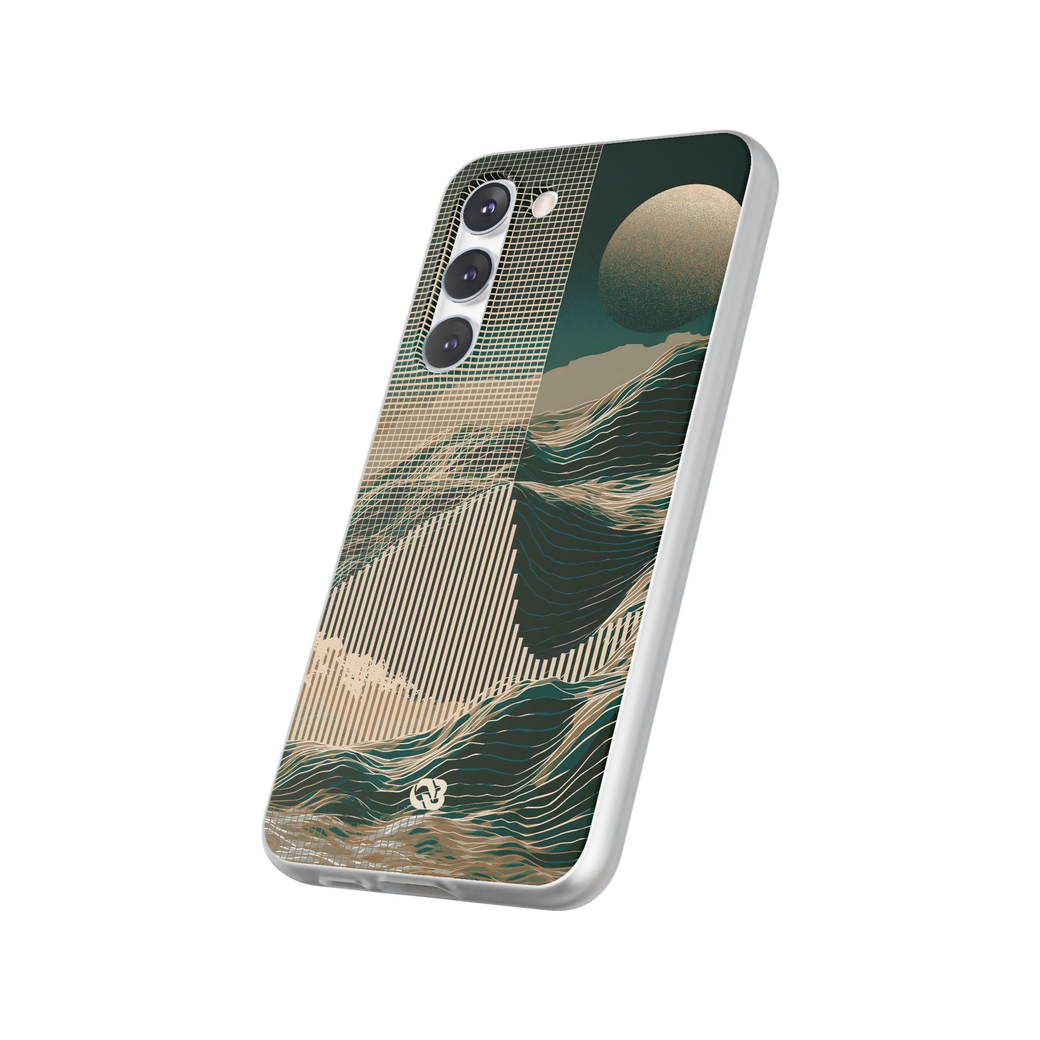 Green Lite Phone Case for Samsung - Lunar Moss Topography