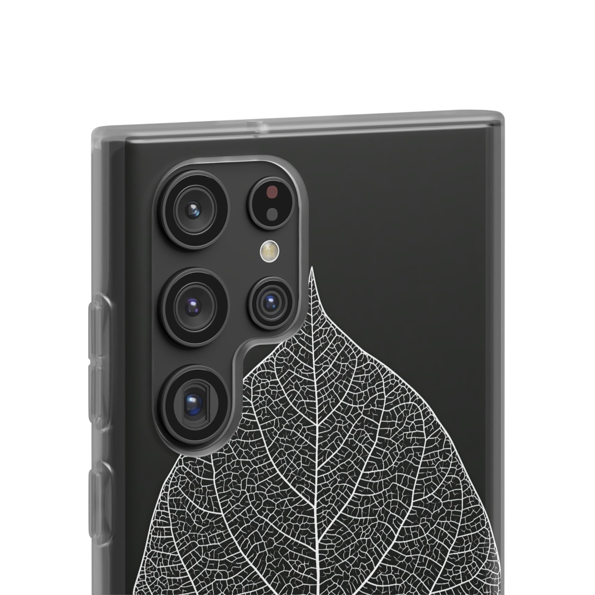 Black Lite Phone Case for Samsung - Bleached Leaf Lattice