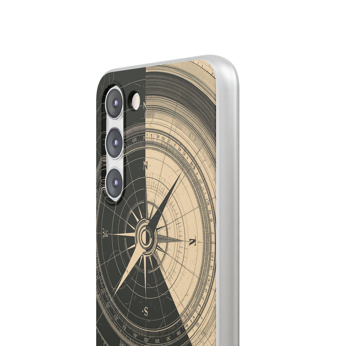 Beige Lite Phone Case for Samsung - Obsidian Nautical Blueprint