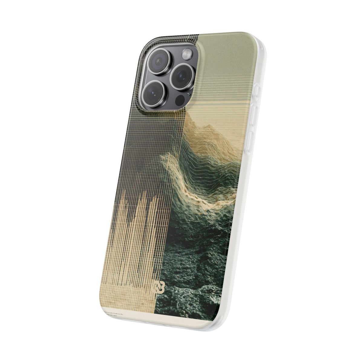 Beige Lite Phone Case for iPhone - Veridian Data Ridge