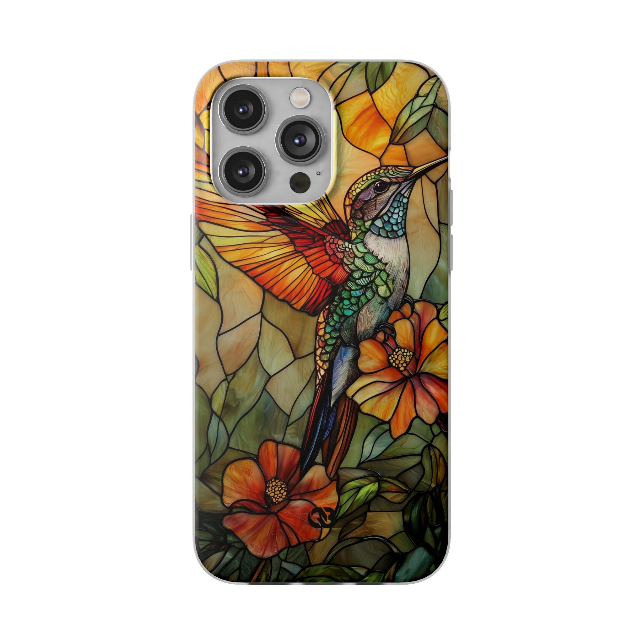 Amber Glass Hummingbird · Soft Phone Case for iPhone