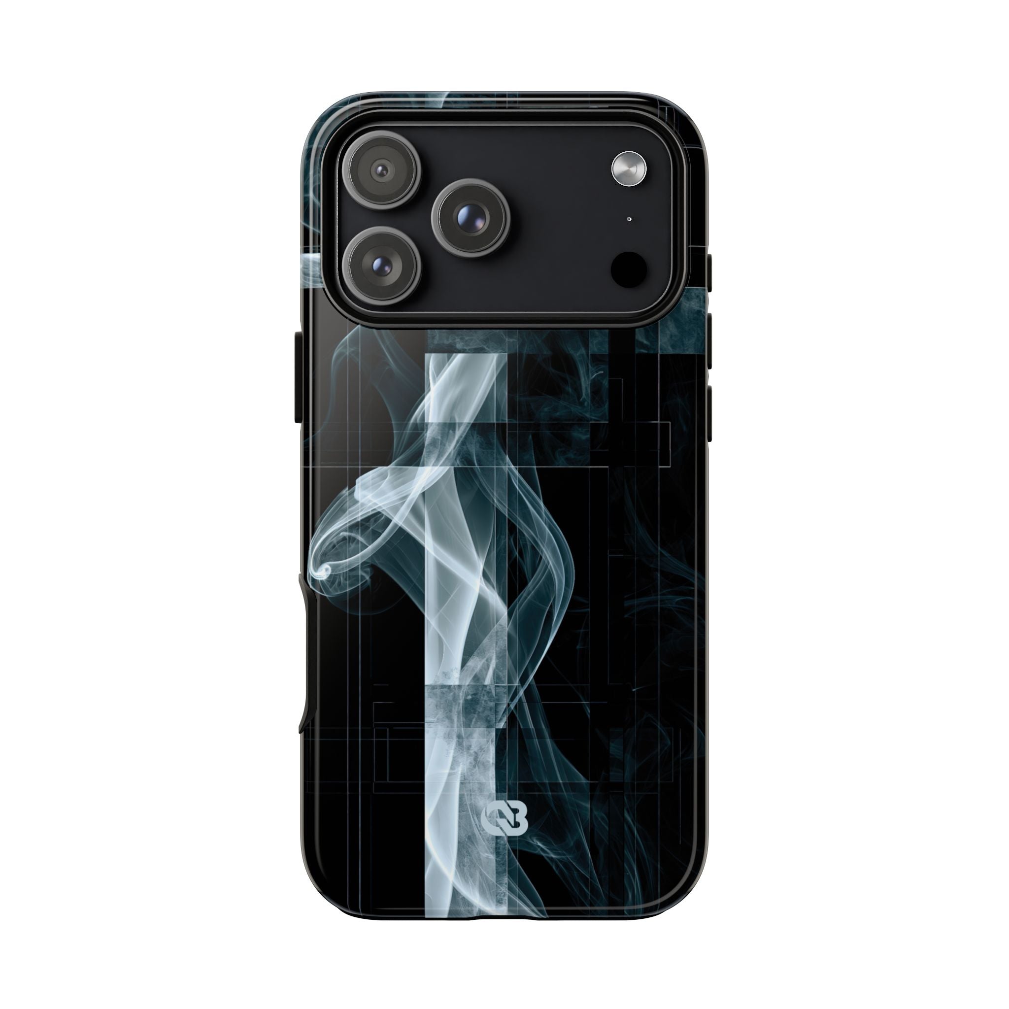 Black Tough Phone Case for iPhone - Arctic Vapor Grid