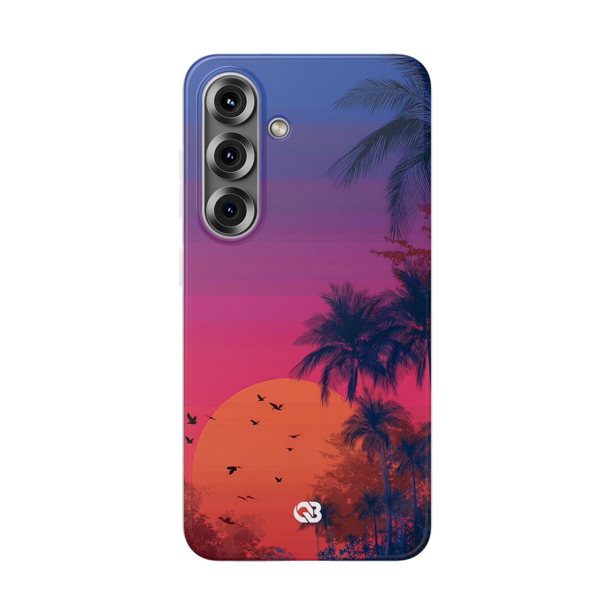 Neon Horizon Palms · Soft Handyhülle für Samsung