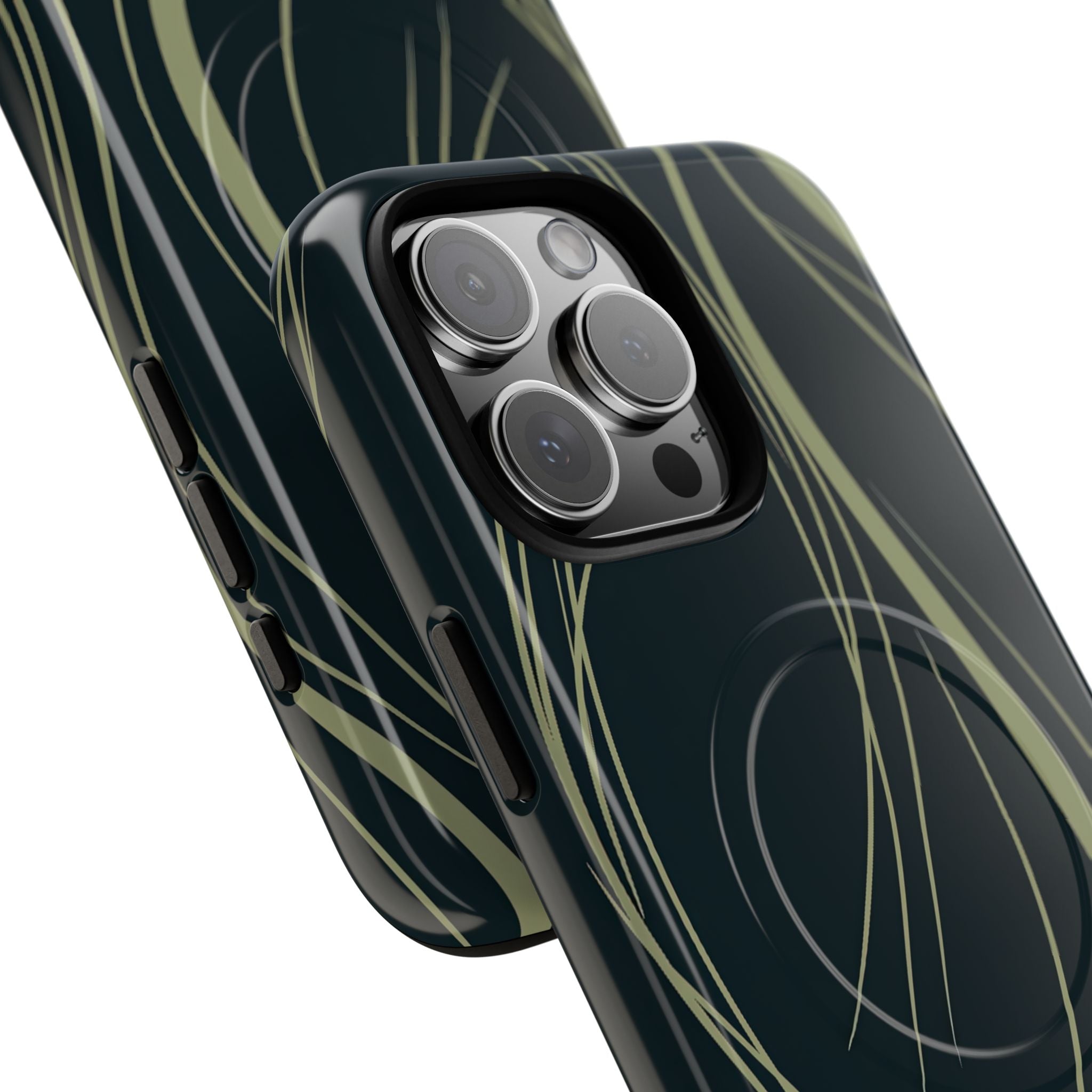Green Tough 2.0 Magsafe Phone Case for iPhone - Obsidian Sage Flow
