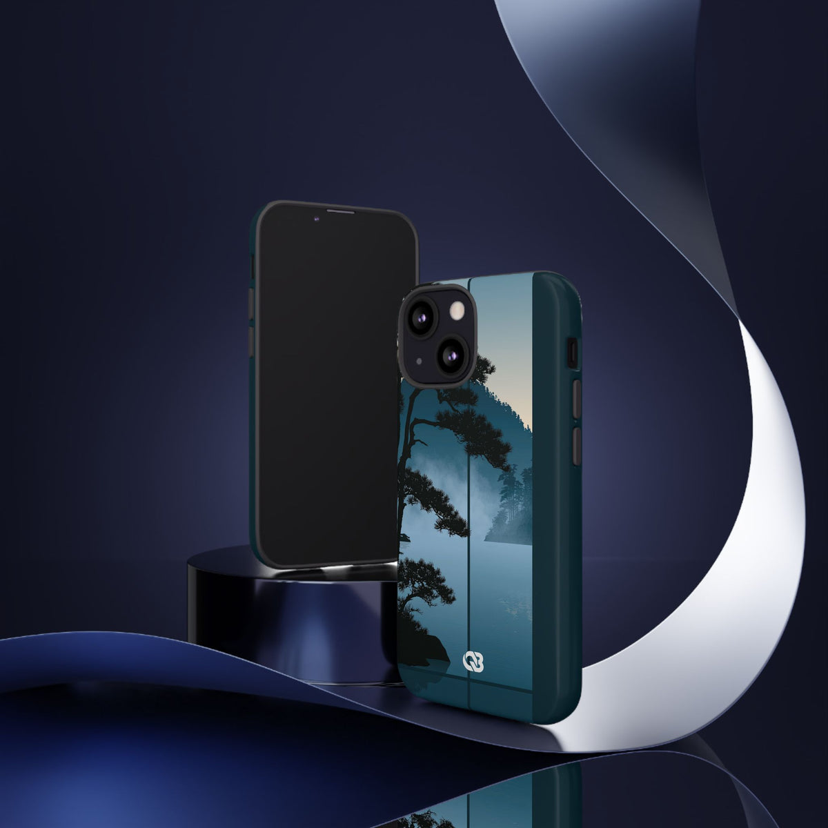 Misty Pine Horizon · Tough Phone Case for iPhone · Teal