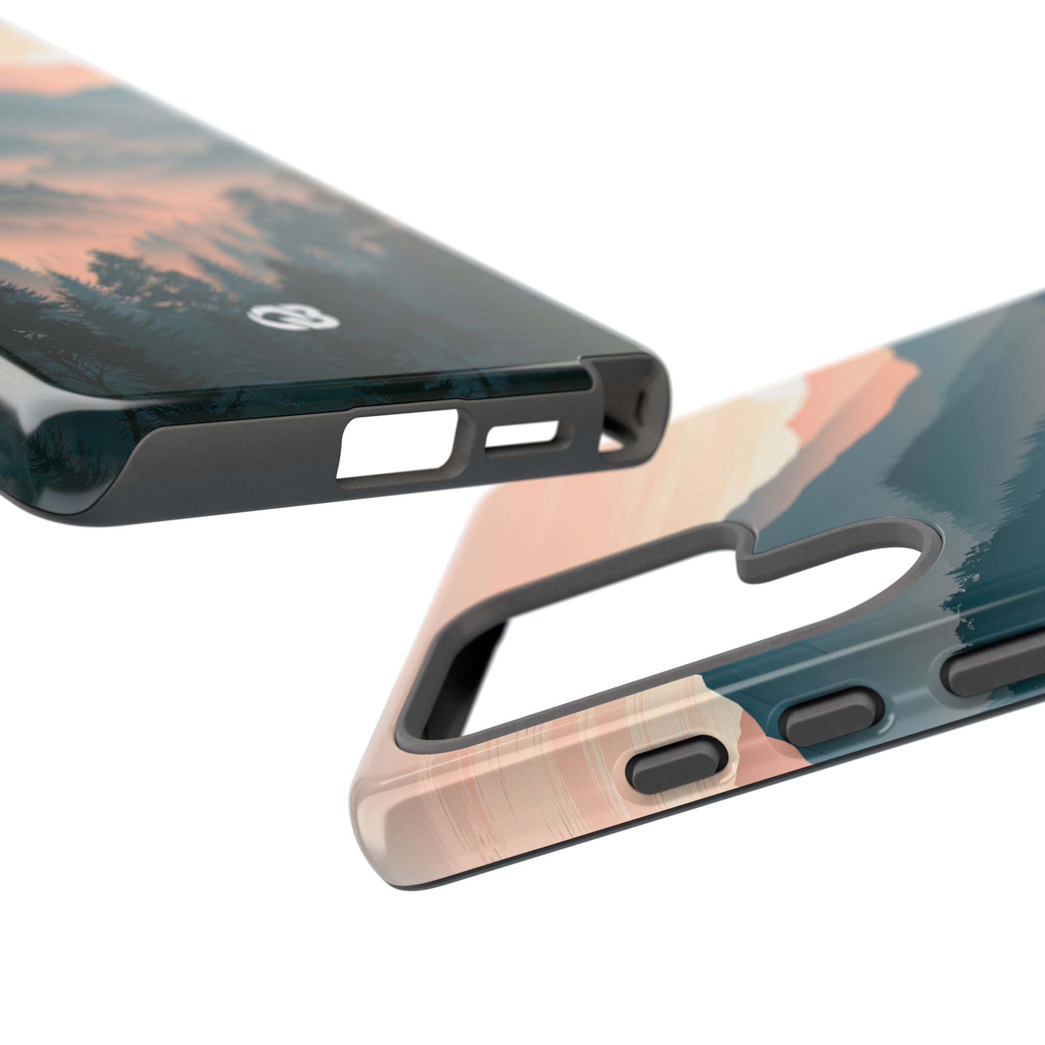Teal Tough Phone Case for Samsung - Alpine Teal Horizon
