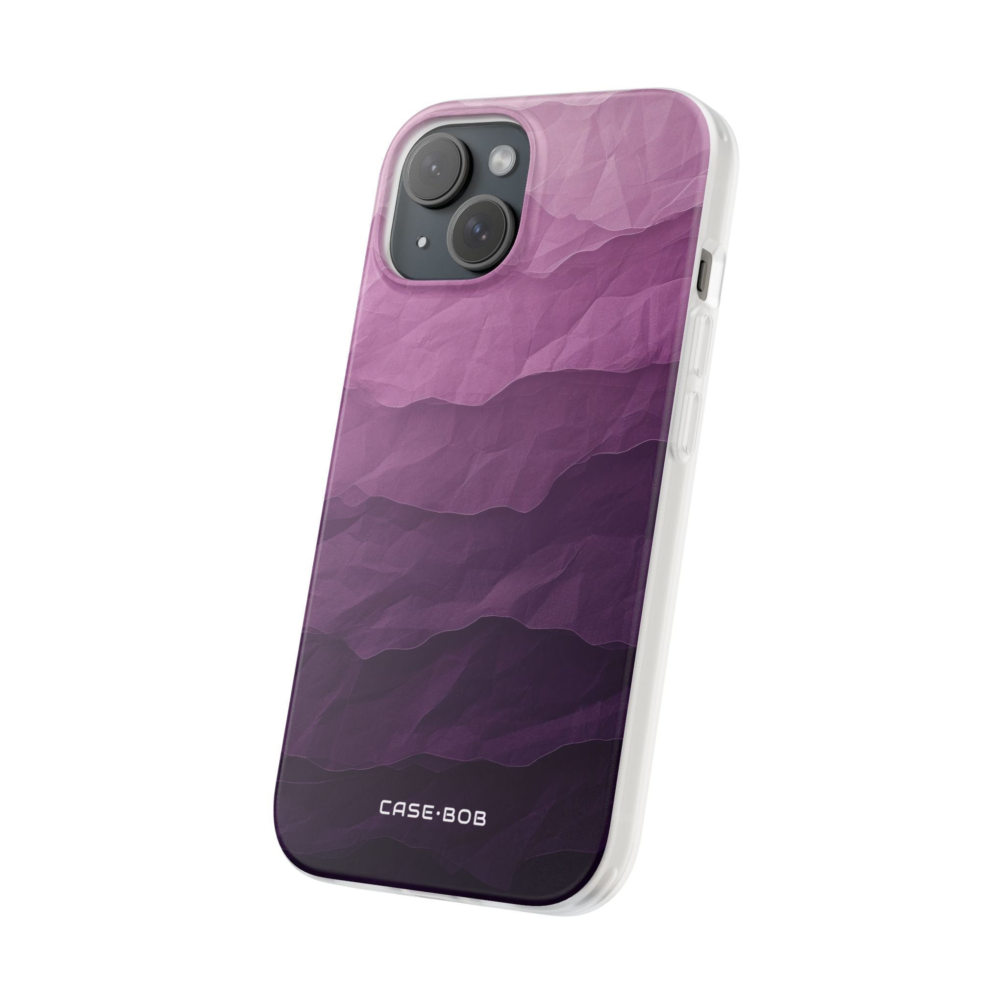 Purple Wave Layers iPhone 15 Case - Soft