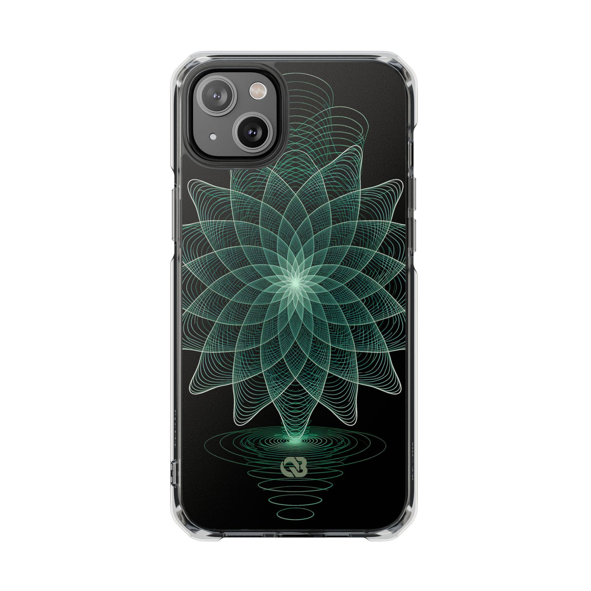 Green Impact MagSafe Phone Case for iPhone - Cyan Signal Bloom