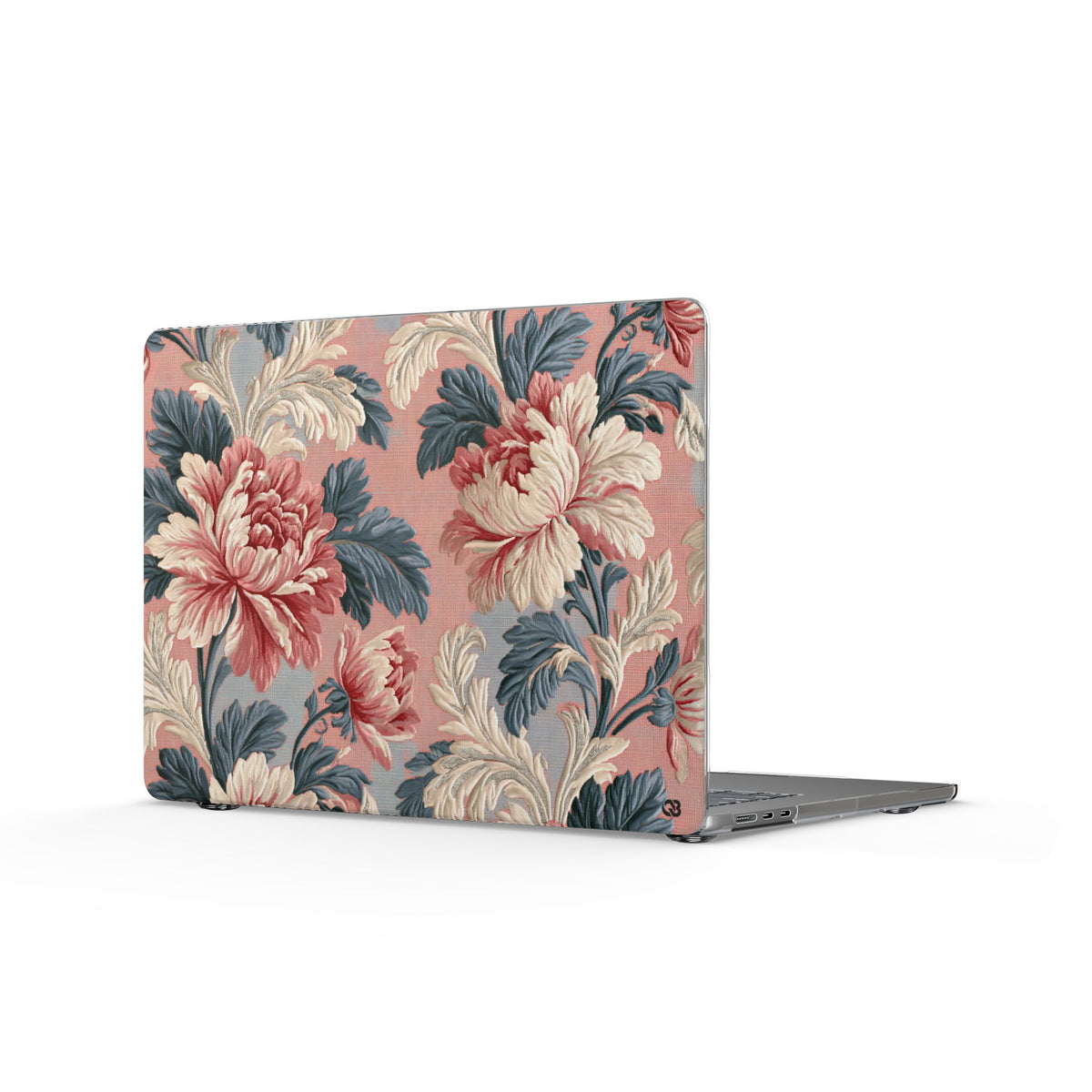 Blush Peony Jacquard · Clear Hard Case for MacBook · Pink