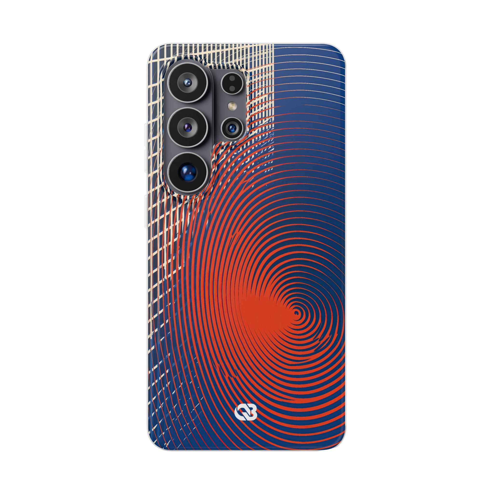 Blue Lite Phone Case for Samsung - Orange Orbit Grid
