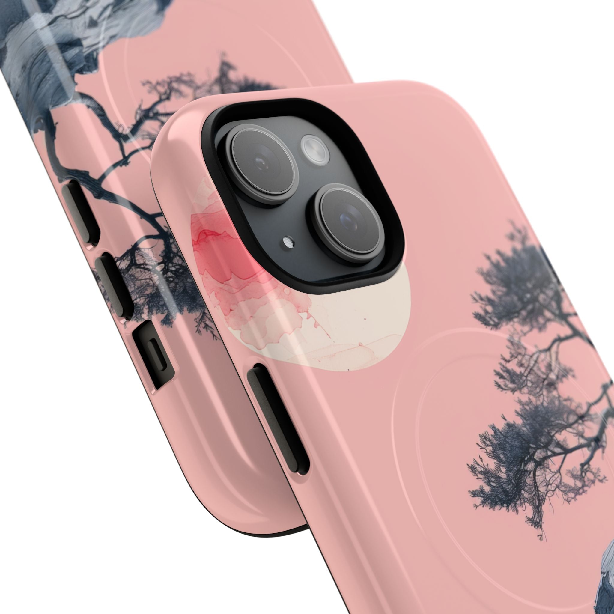 Crimson Moon Tree iPhone 15 Case - Tough+