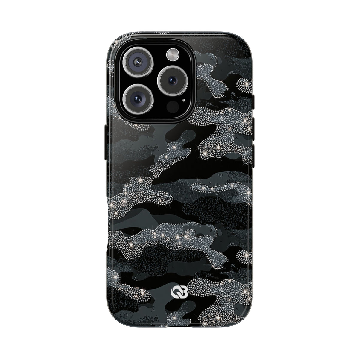 Glitter Shadow Camo · Tough Phone Case for iPhone · Black