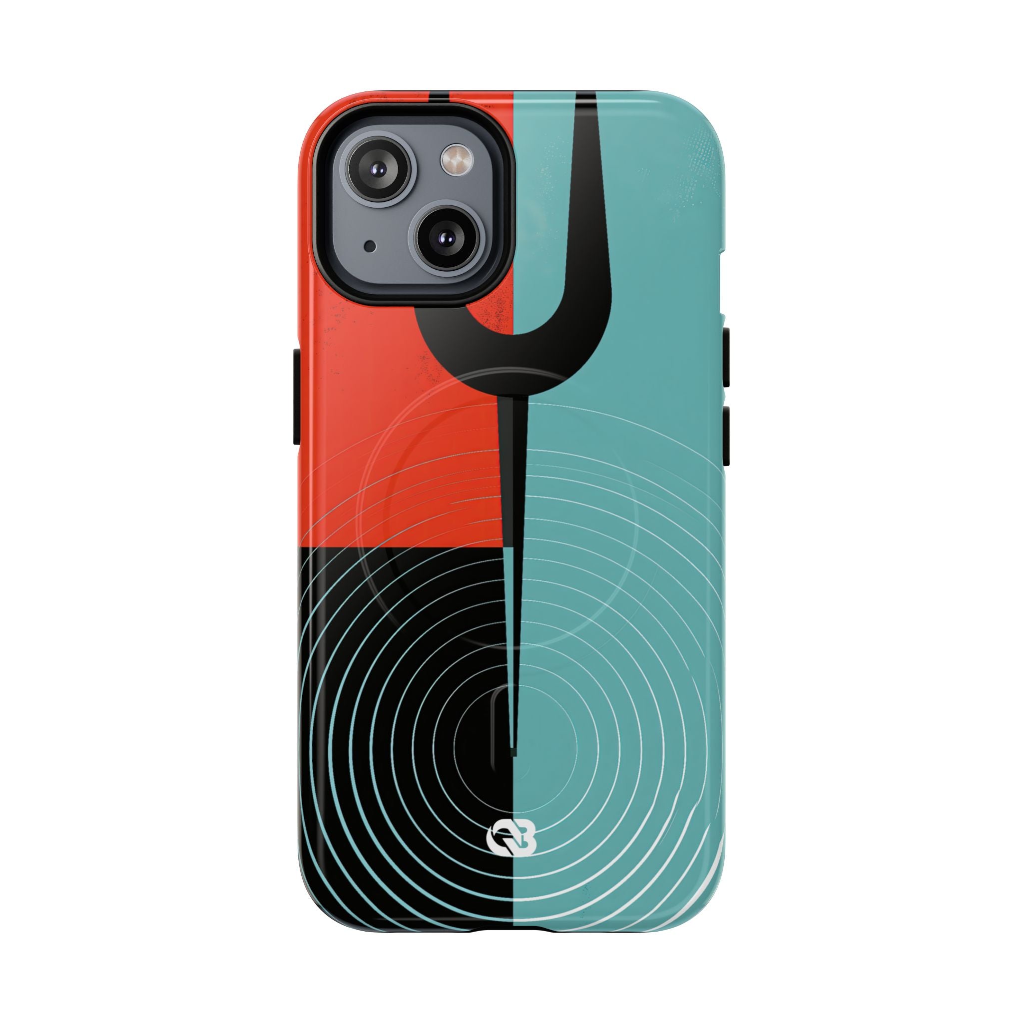 Teal Tough 2.0 Magsafe Phone Case for iPhone - Sonic Static Split