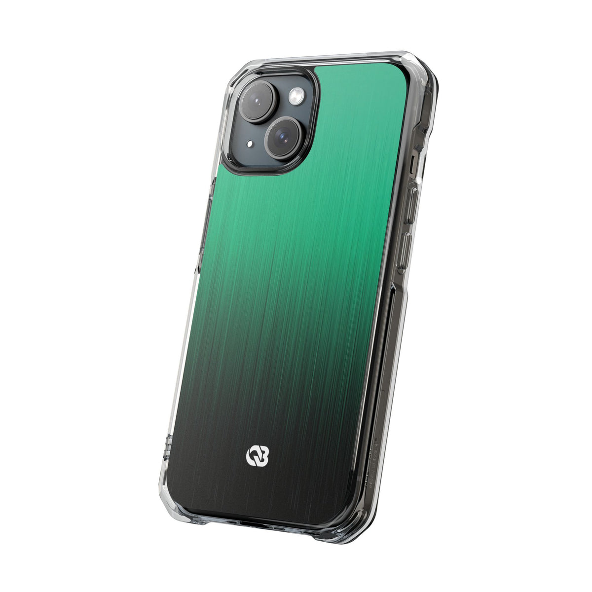 Emerald Cascade · Clear Impact Magnetic Phone Case for iPhone · Green