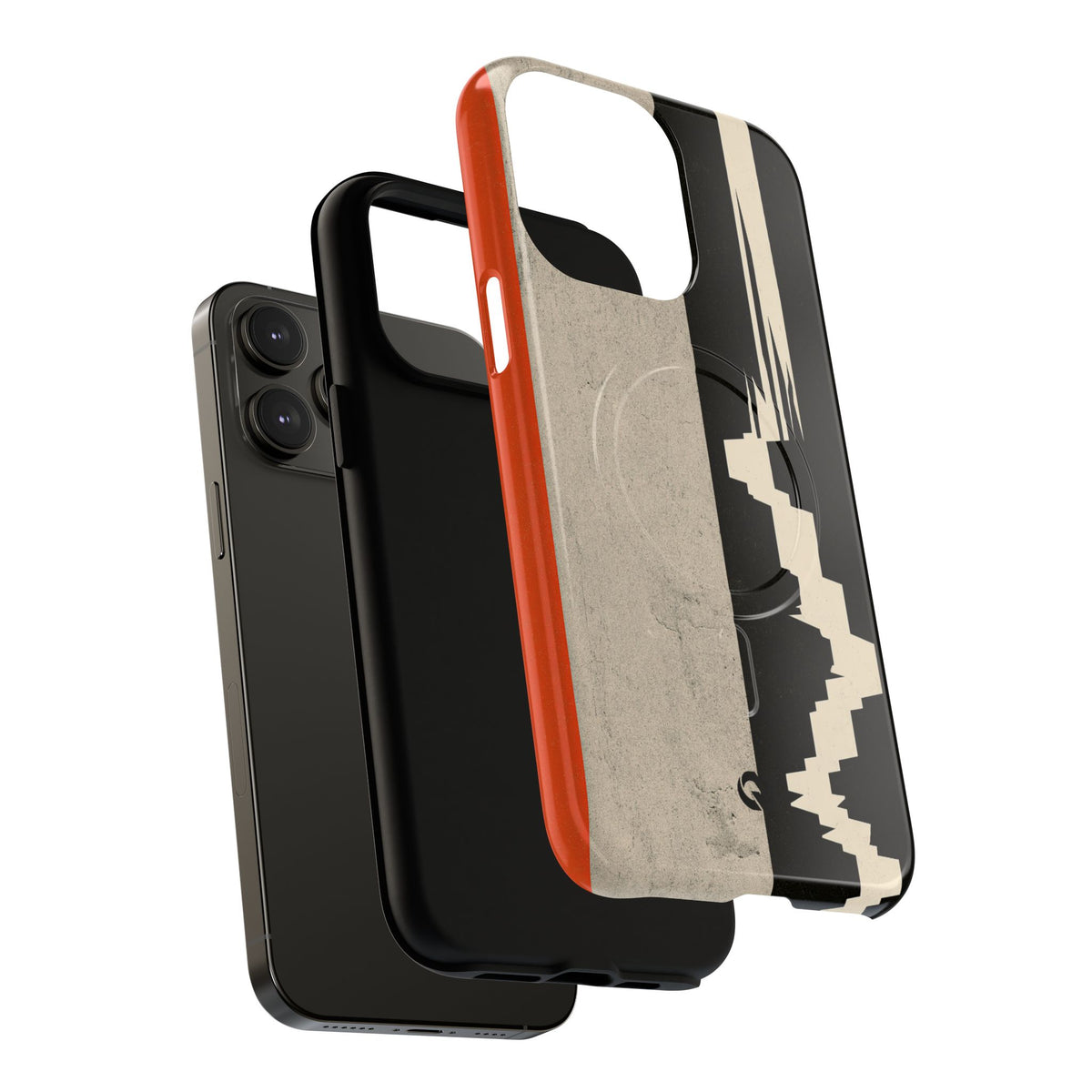 Orange Tough 2.0 Magsafe Phone Case for iPhone - Orange Monolith Rift