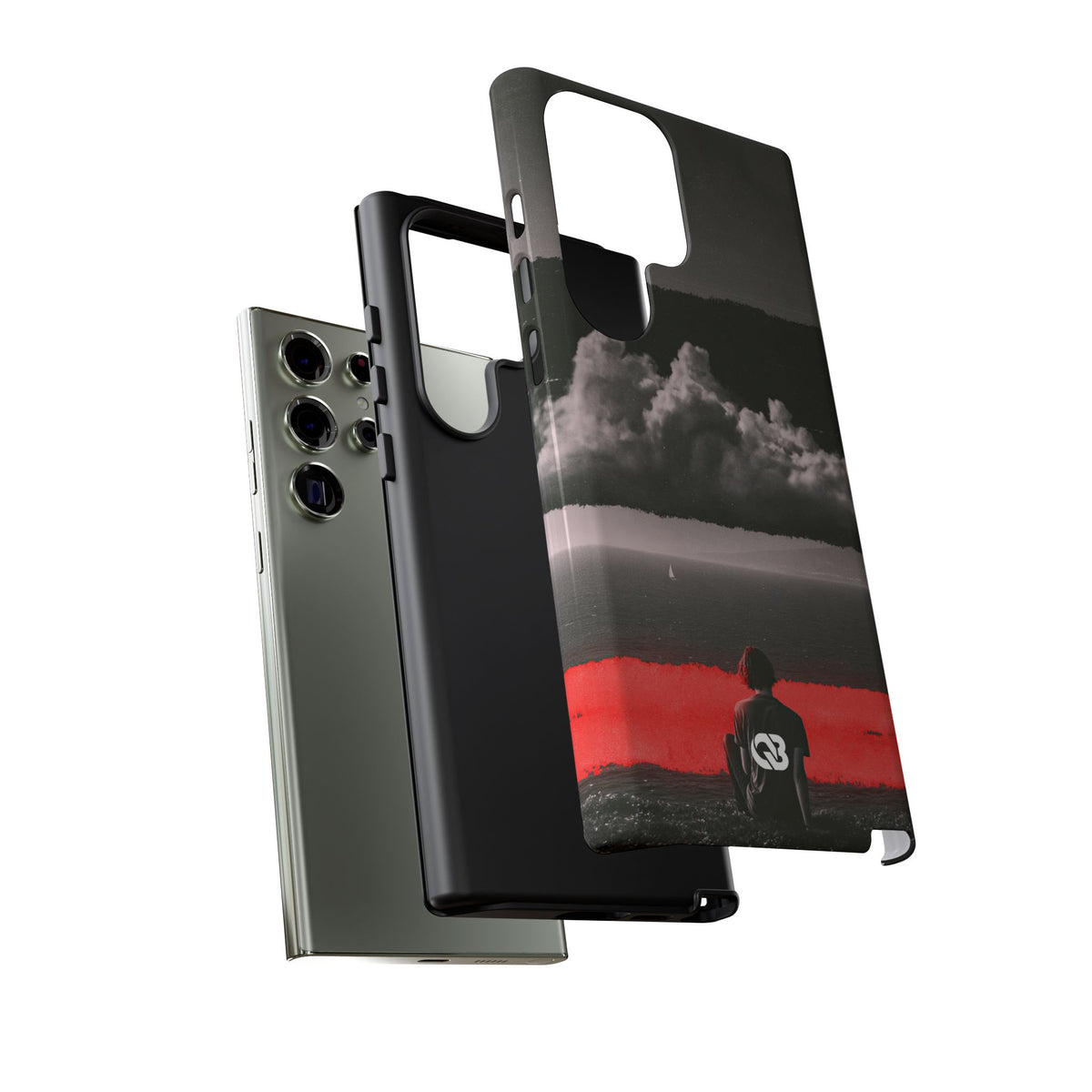 Crimson Horizon · Tough Phone Case for Samsung · Black