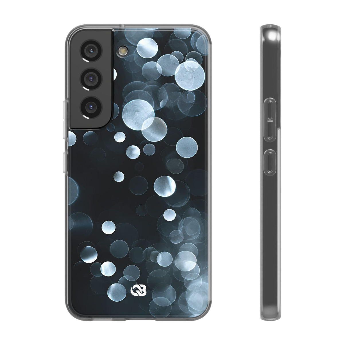 Black Lite Phone Case for Samsung - Silver Orbit Glow