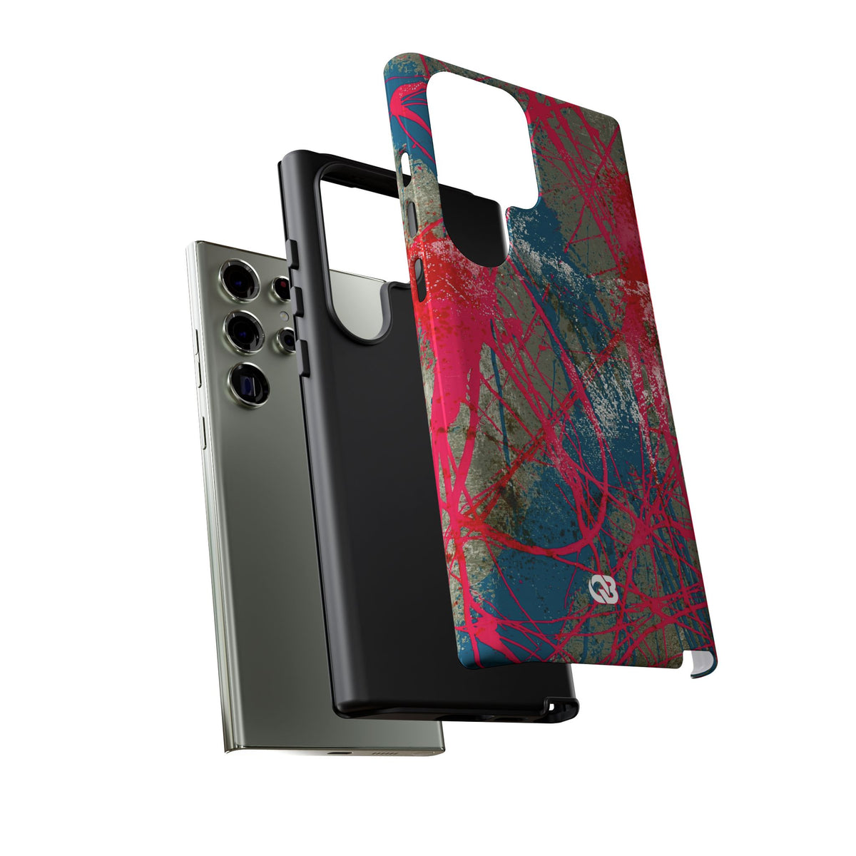 Neon Static Drip · Tough Phone Case for Samsung · Pink