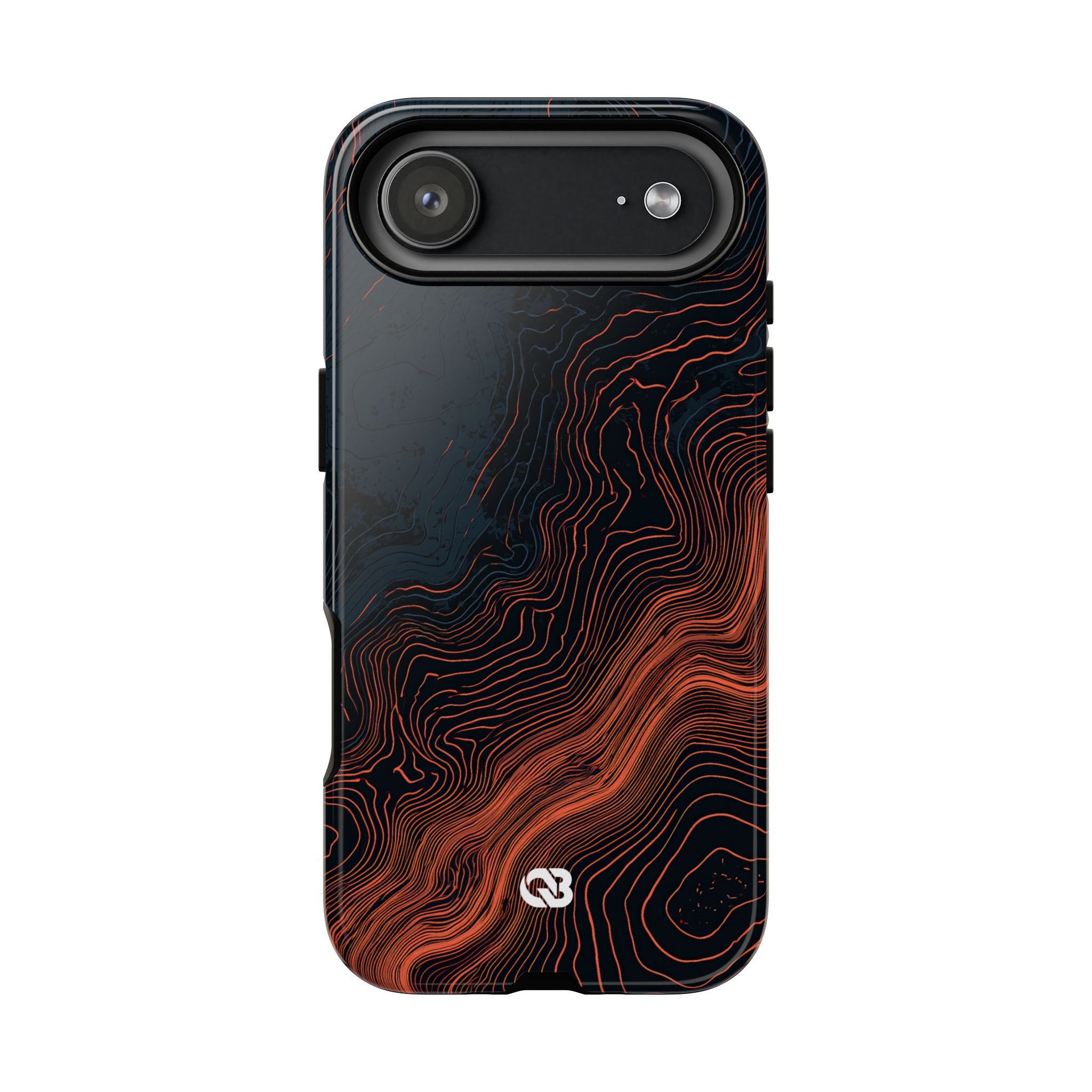 Black Tough Phone Case for iPhone - Volcanic Basalt Map