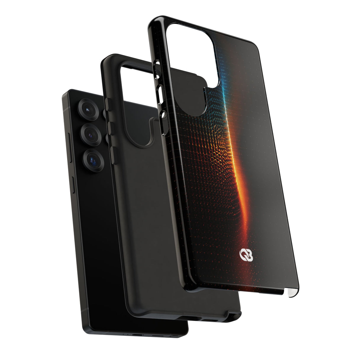Luminous Refraction Grid · Tough Phone Case for Samsung · Black