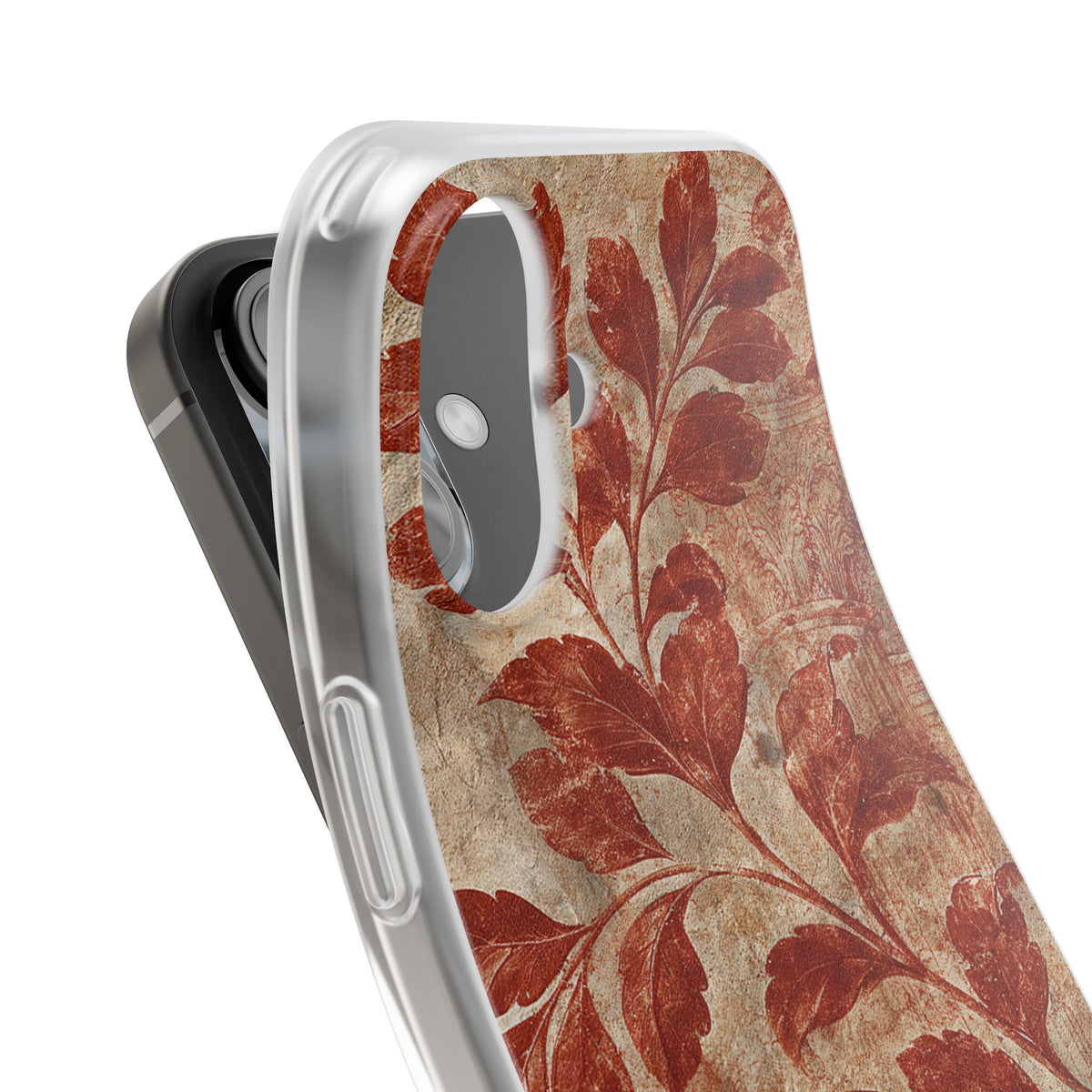 Terracotta Botanical Fresco · Lite Phone Case for iPhone · Red