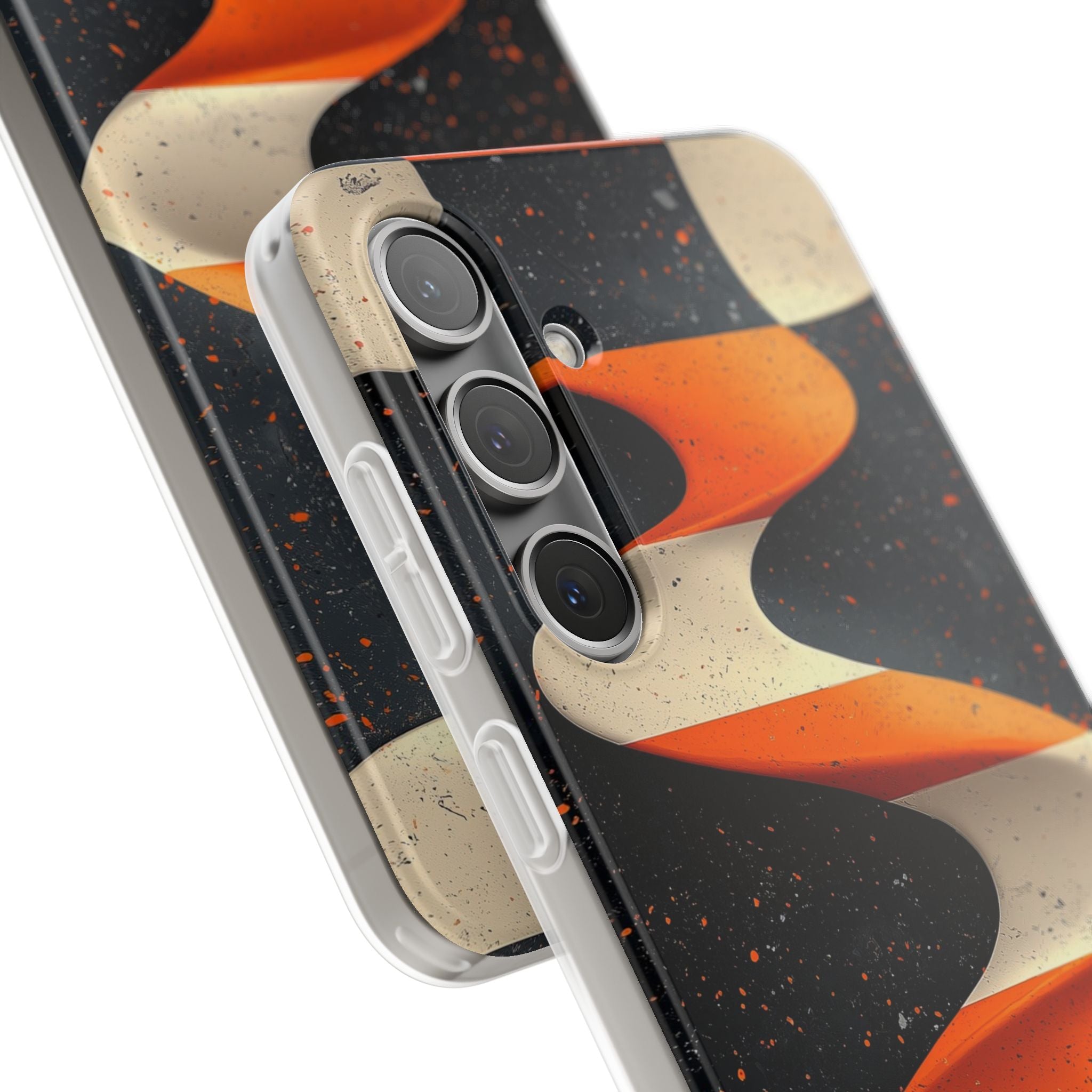 Orange Grit Twist · Soft Phone Case for Samsung