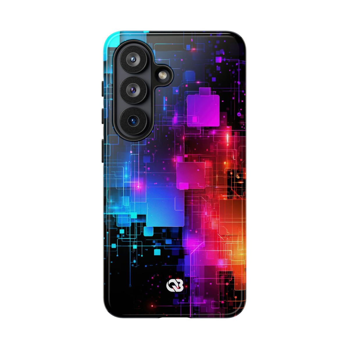 Spectral Circuit Grid · Tough Phone Case for Samsung · Black
