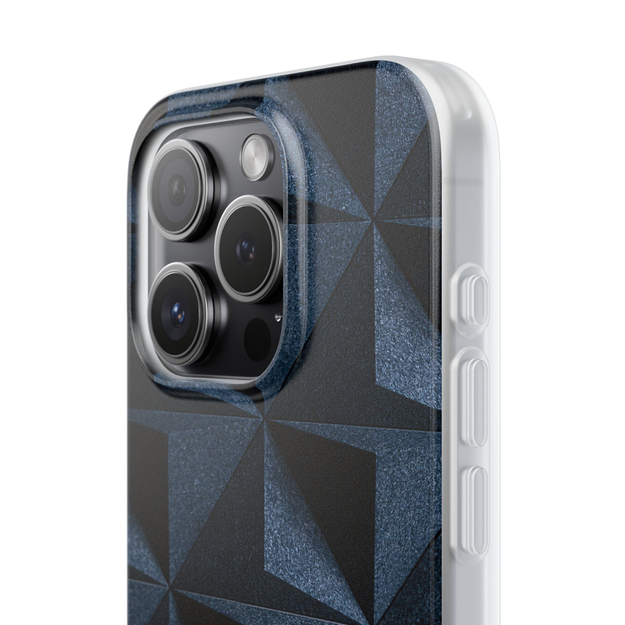 Blue Lite Phone Case for iPhone - Indigo Basalt Facets