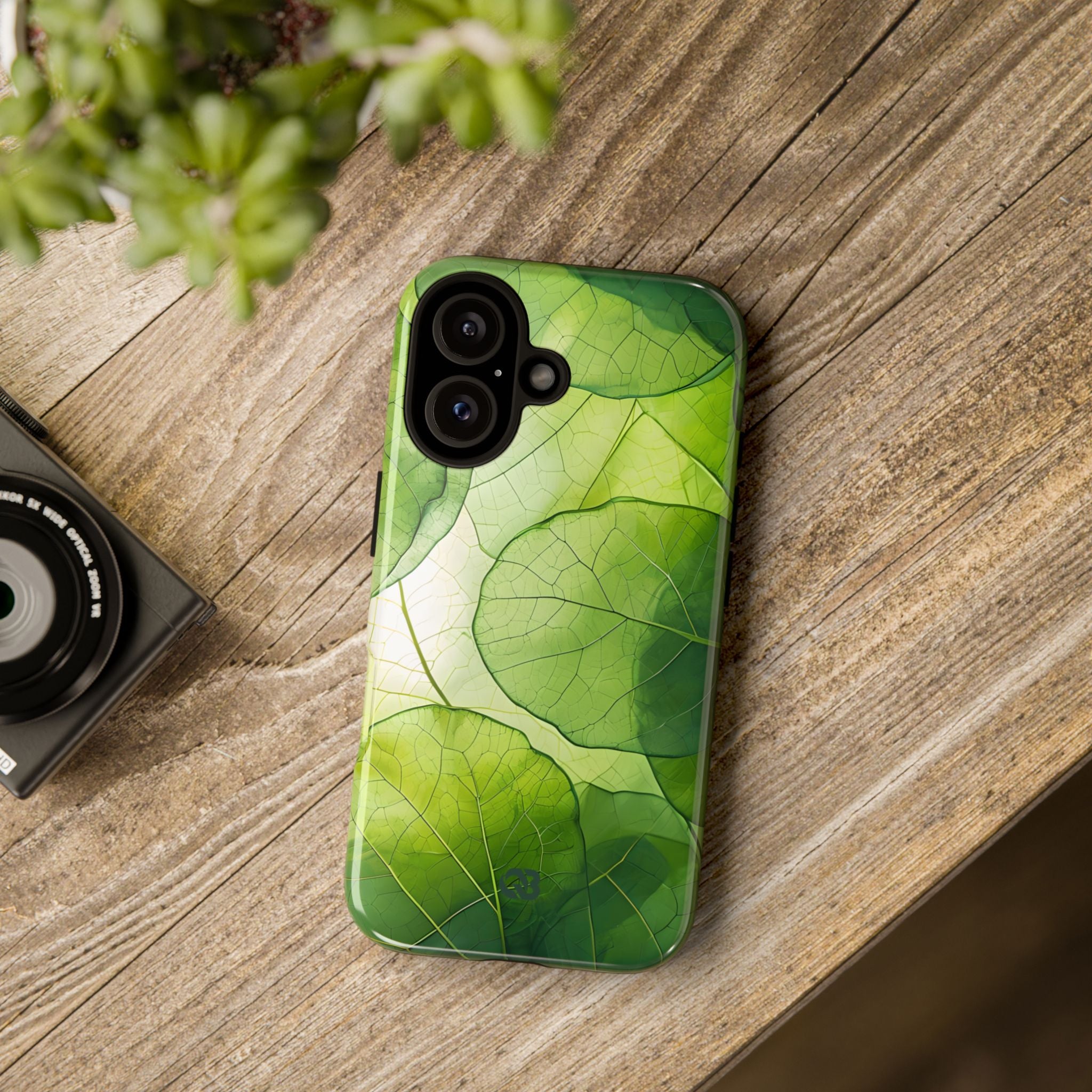 Emerald Leaf Veins · Tough Phone Case for iPhone