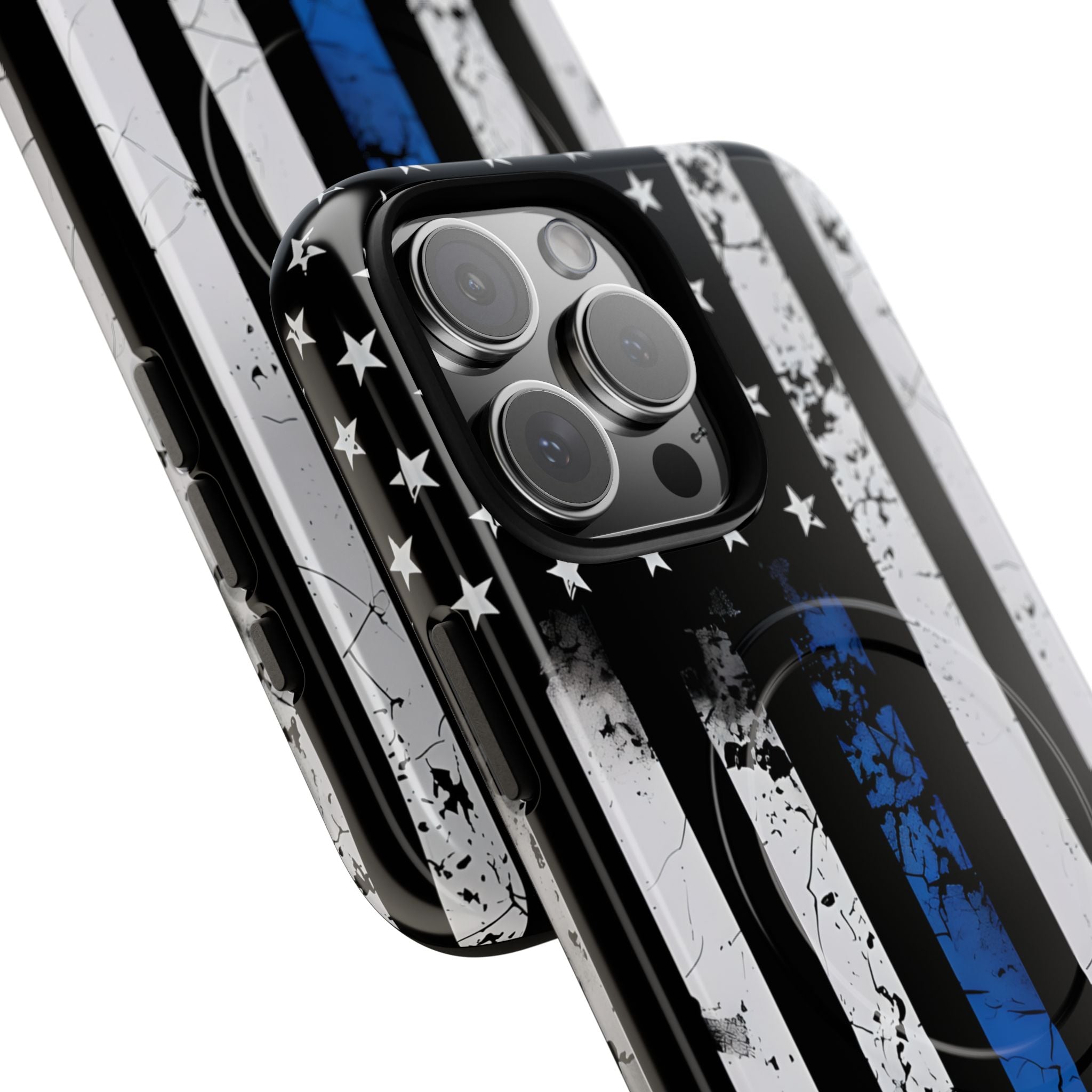Blau gestreifte Flagge iPhone 16 Pro Max Case - Tough+