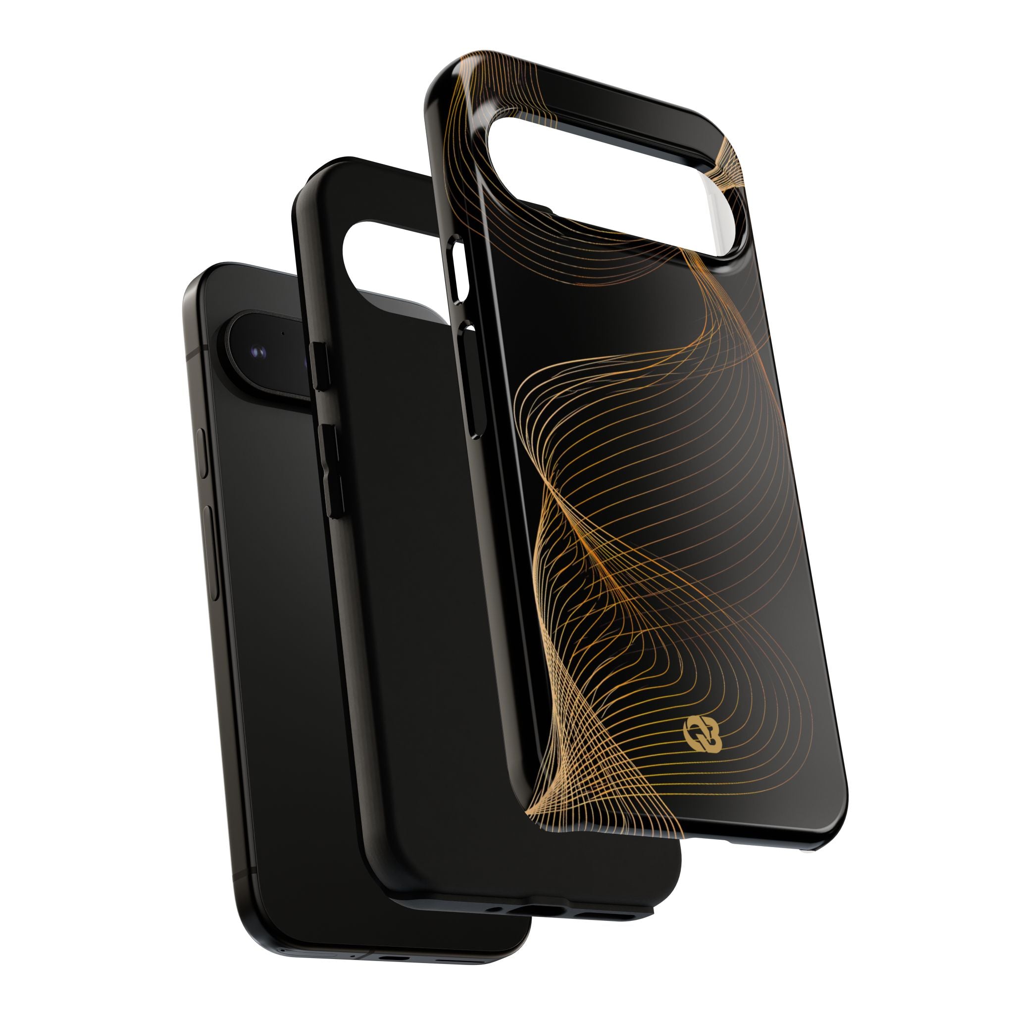 Gold Tough Phone Case for Google Pixel - Burnished Bronze Helix
