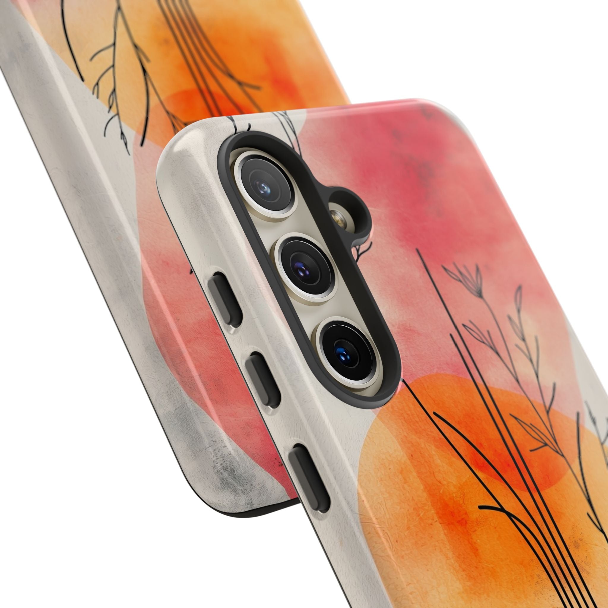 Curved Stem Sunset Samsung S24 Case - Tough