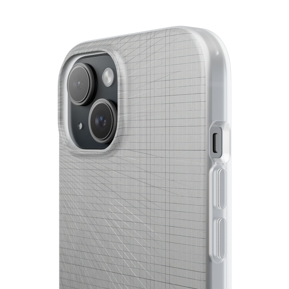 Grey Lite Phone Case for iPhone - Chrome Mesh Warp