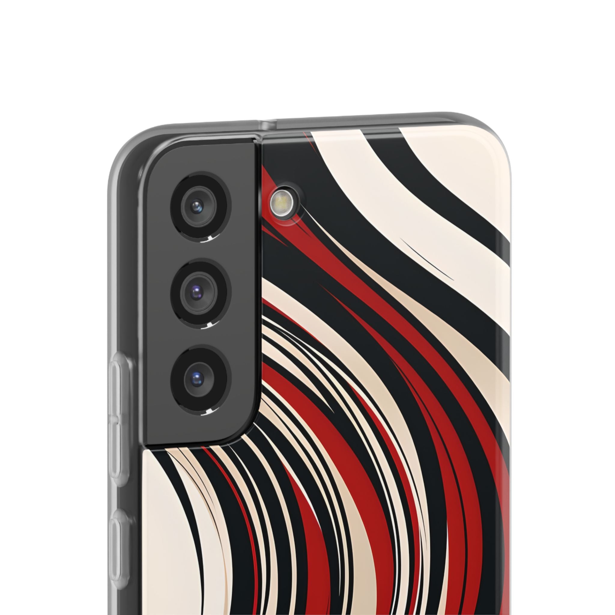 Crimson Flow Waves · Soft Phone Case for Samsung