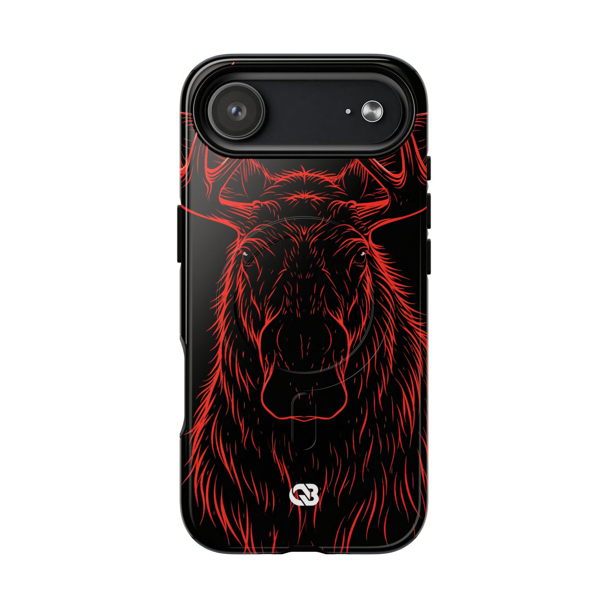 Nordic Moose Contour · Tough 2.0 Magnetic Phone Case for iPhone · Red