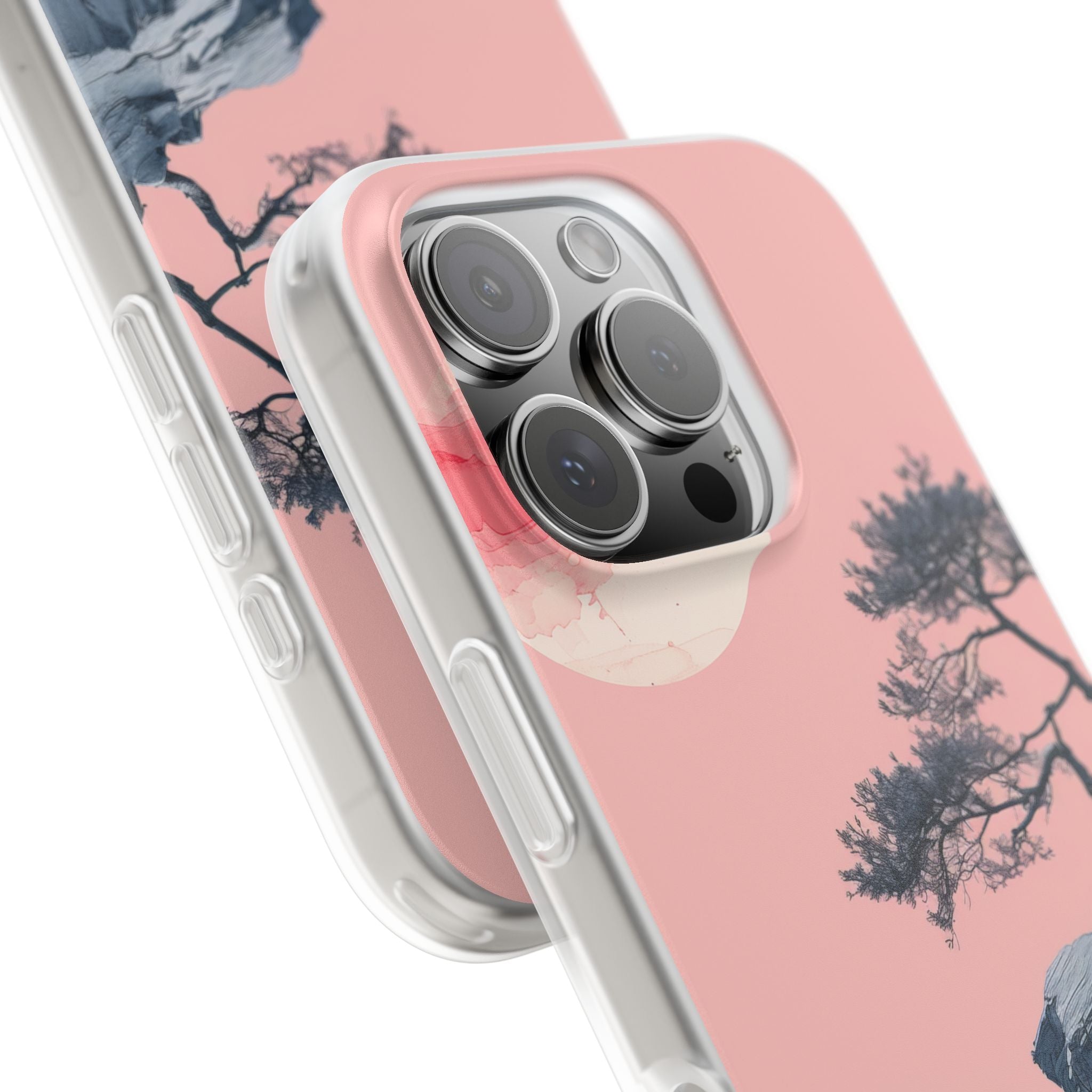 Crimson Moon Tree iPhone 16 Pro Case - Soft