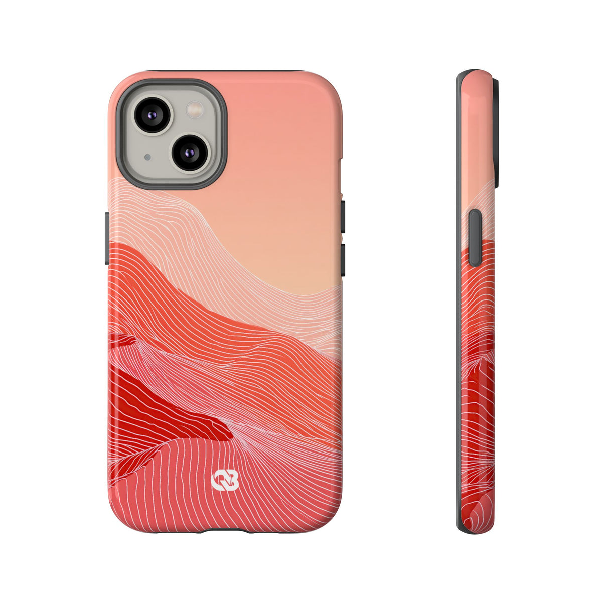 Coral Ridge Contours · Tough Phone Case for iPhone · Red