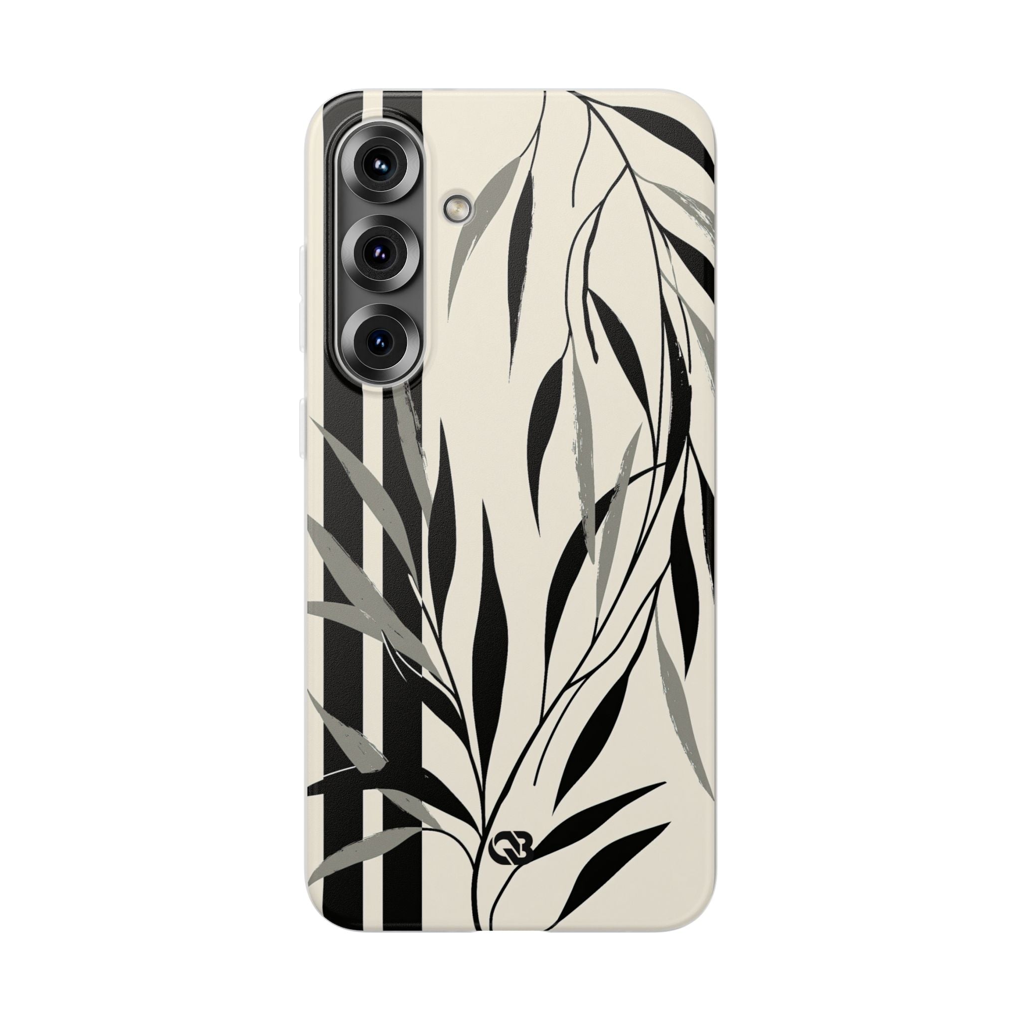 Beige Lite Phone Case for Samsung - Soot Leaf Sketch