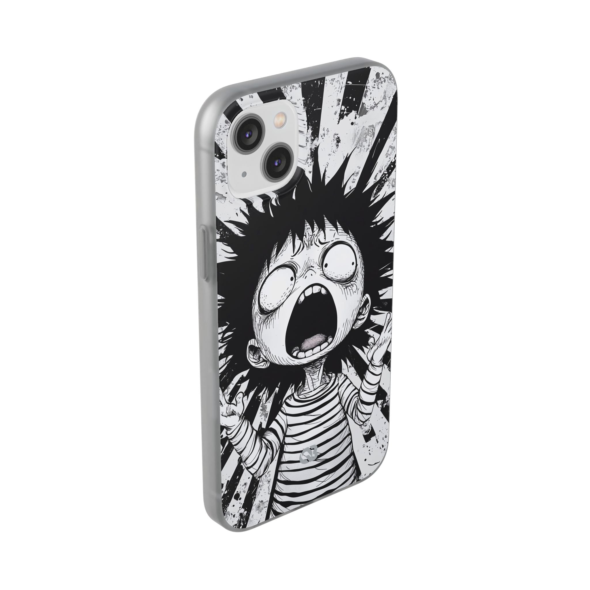 Chaotic Monochrome Scream · Soft Case na iPhone