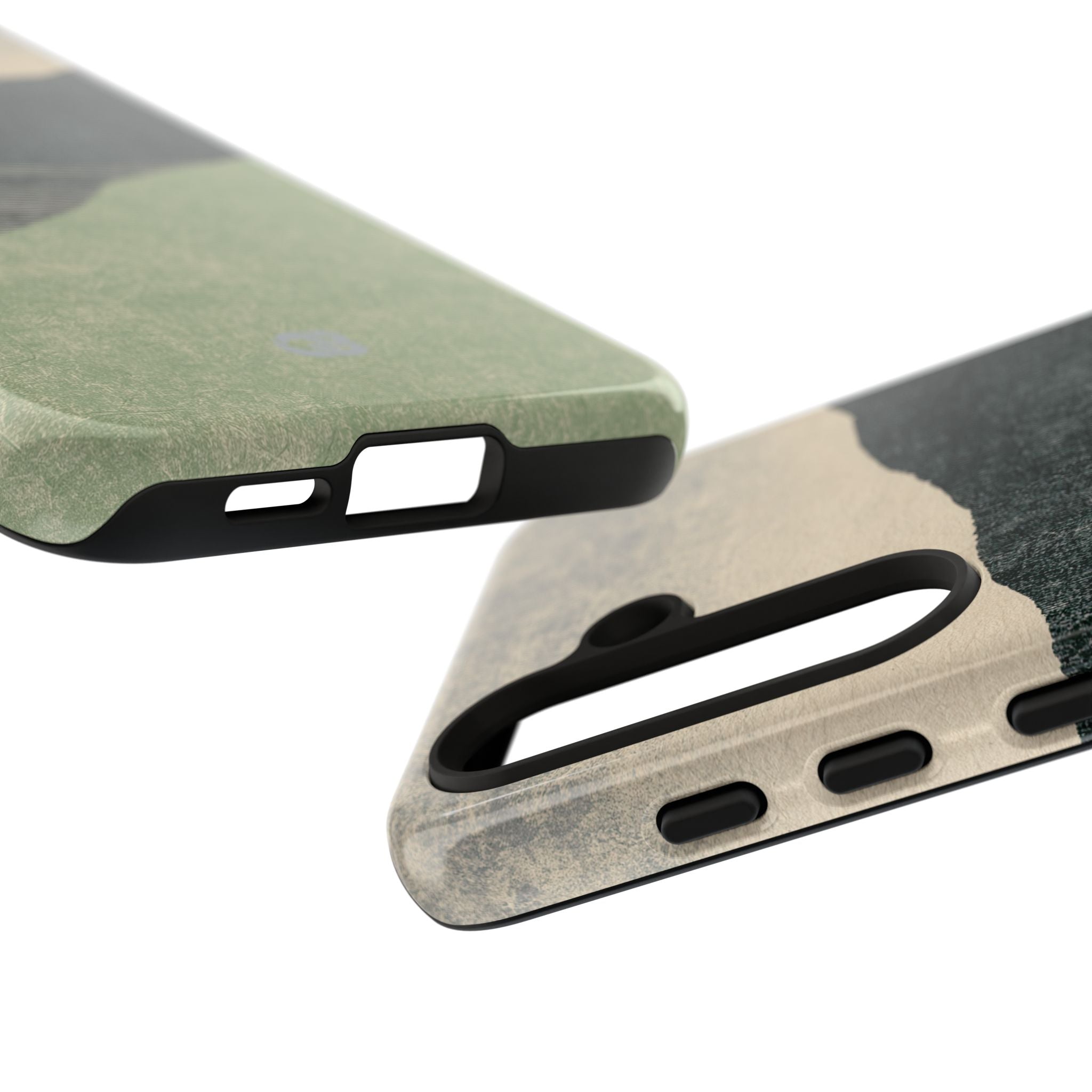 Green Tough Phone Case for Samsung - Moss Ridge Grain